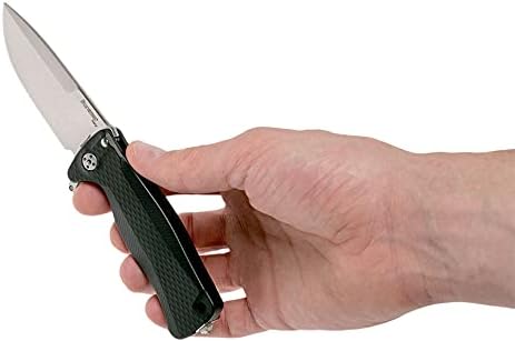 Lion Steel SR22A Sleipner Frame Lock Folding Pocket Knife - Machined Aluminum Handle, IKBS Ball Bearing System, Dual Carry Clip (Black Handle, Satin Blade)