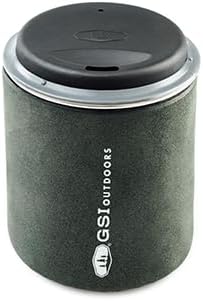 GSI Outdoors Glacier Stainless Minimalist Ultra-Light Cooking System Set, Perfect for One Backpacker