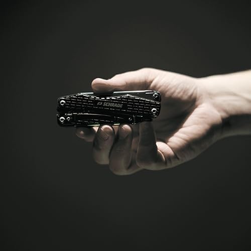 Schrade Delta Class Clench Multi-Tool with 2Cr13 Stainless Steel Components & Handle for EDC, Outdoor Survival