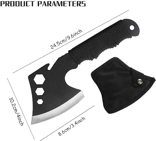 Lightweight Tactical Hatchets Small Camping Backpacking Axe with Nylon Fiber Handle for Bushcraft Outdoor Survival Hiking with 3 Hex Wrenches and Bottle Opener-2 Pack