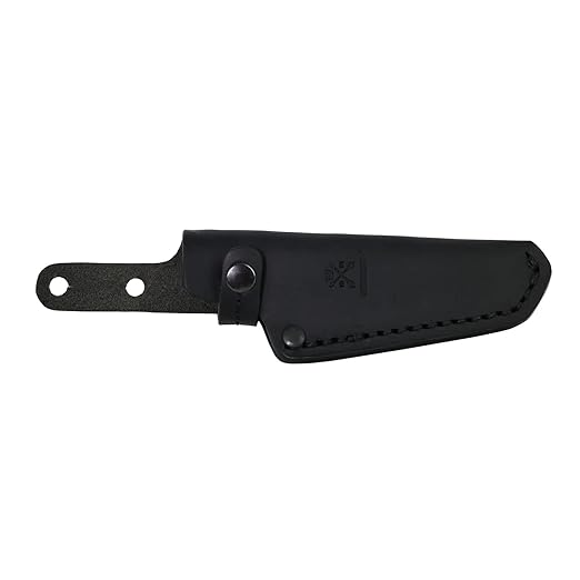 Morakniv Finn BlackBlade (S) Stainless Steel Ash Wood with Leather Sheath, 7.4 Inch