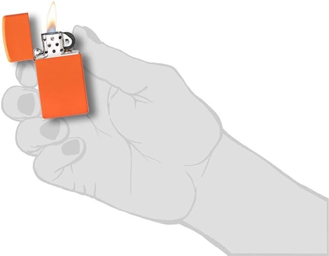 Zippo Slim Orange Matte Pocket Lighter, One Size