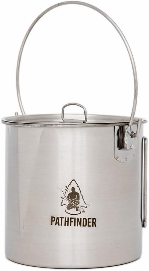 The Pathfinder School Stainless Steel Bush Pot and Lid Set