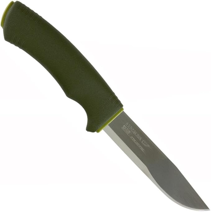 Morakniv Bushcraft Forest Sandvik Stainless Steel Fixed-Blade Bushcraft Knife with Sheath, Forest Green, 4.3 Inch