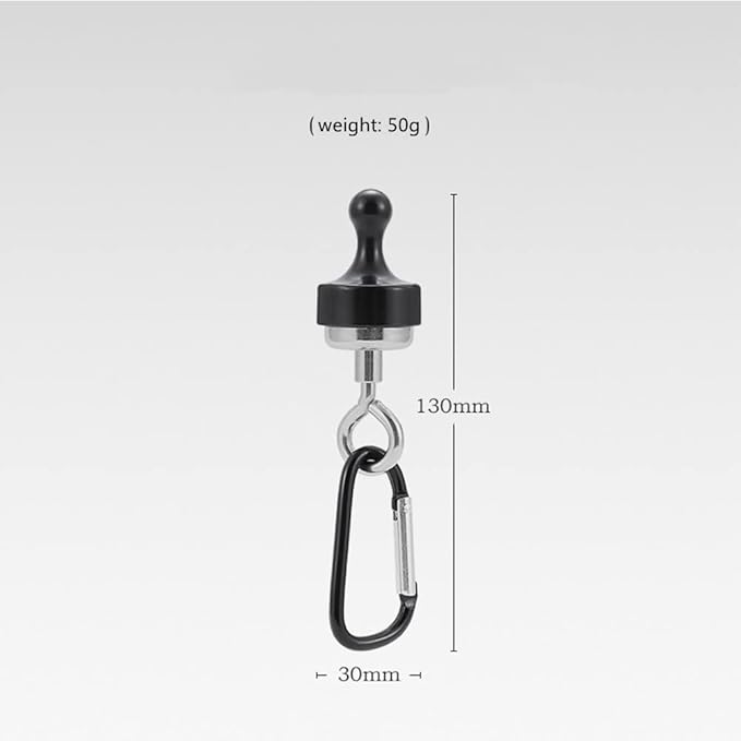 RIIPOO Magnetic Hooks Heavy Duty, Magnet Hanger, Camping Light Lantern Hanging Sky Curtain Tent Holder Hook Mountaineering Buckle, 2-PACK