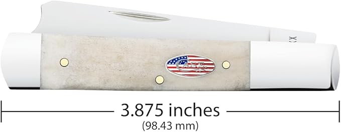 Case xx Knives Razor Jack Stars and Stripes Natural Bone 14096 Carbon Pocket Knife