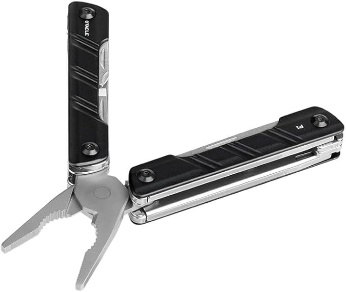 OKNIFE Otacle P1 11-in-1 EDC Multitool, Mini Multitool Pliers Pocket Knife, Bottle Opener and Screwdriver, Camping, Survival, Hiking Tool, Black