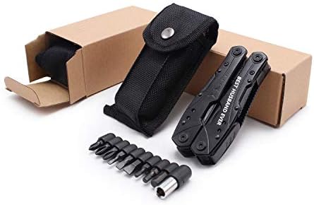Personalized Gift for Men Dad Husband Son - Multitool Camping Tool Survival Gear, All in One Tools Stainless Steel Sturdy Multitool (BEST HUSBAND EVER -B)