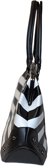 Edward Scissorhands Black & White Stripe Kisslock Bowler Bag