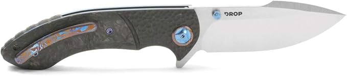 Drop + Eric Ochs Orca Titanium Liner Lock Folding Pocket Knife, EDC, Collector's Knife