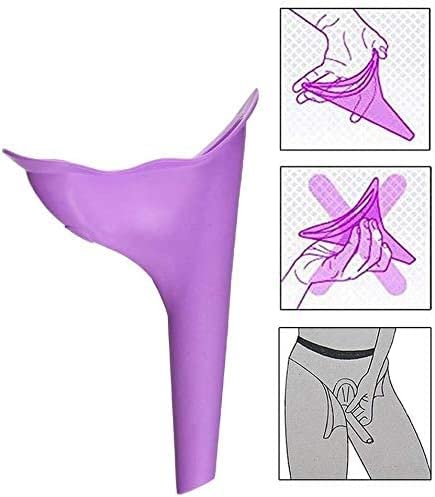 4 PCS Portable Reusable Women's Outdoor Standing Pee Silicone Funnel, for Outdoor, Activities Camping Trips, Hiking Gear, Traffic Jams and Queues