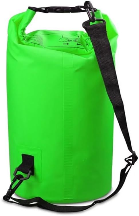 Waterproof Dry Bag 10L Custom PVC Sack Rafting Camping Hiking Backpack Kayak Sport Beach Gear Dry Bag (Green)