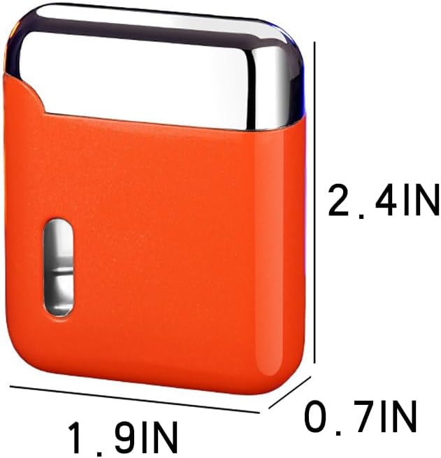Orange Metal Cool Lighter,Jet Torch Flame Windproof Adjustable,Refillable Butane Torch Lighters,Kitchen BBQ Candles,(No Gas)