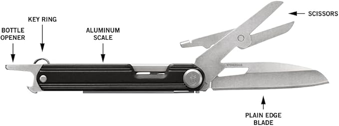 Gerber Gear Armbar Slim Cut, Pocket Knife, Multitool with Scissors, Onyx