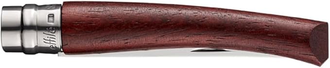Opinel Effile Slimline Series Folding Fillet Knife – Slim Blade Folding Knife, Virobloc Locking Collar, Sustainably Harvested Wood Handles, Updated Blade Profile (Padouk Wood/No.08)