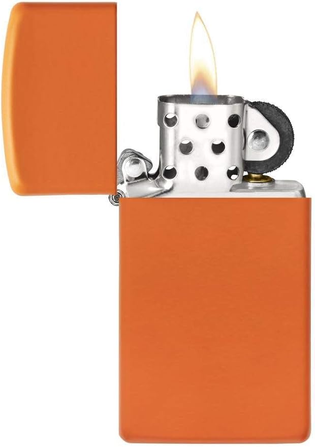 Zippo Slim Orange Matte Pocket Lighter, One Size