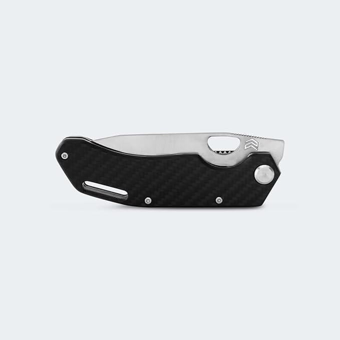 CIMO ECLIPSE STAINLESS STEEL KNIVE CARBON FIBER HANDLE WITH CLIP