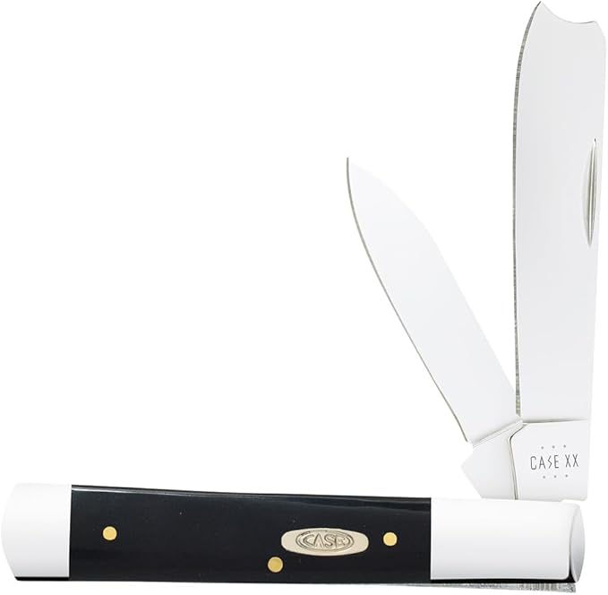 Case XX WR POCKET KNIFE, RAZOR - BLACK SMOOTH SYNTHETIC, 3 7/8 INCHES CLOSED, ITEM #22842