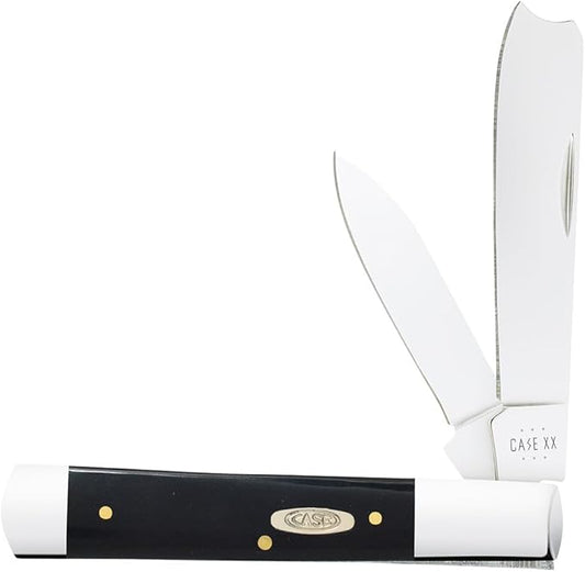 Case XX WR POCKET KNIFE, RAZOR - BLACK SMOOTH SYNTHETIC, 3 7/8 INCHES CLOSED, ITEM #22842