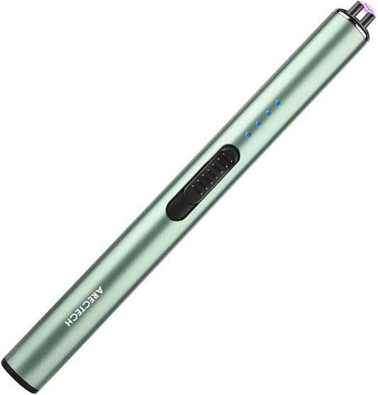 ARECTECH Electric Candle Lighter Rechargeable Lighter Arc Plasma Lighters for Candle Kitchen Camping Christmas Type-C Green
