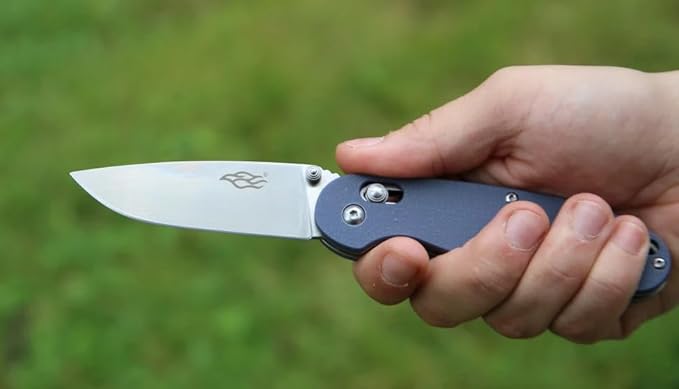 GANZO Firebird FB727S-BK Folding Pocket Knife 440C Stainless Steel Blade G10 Handle with Clip Hunting Fishing Outdoor EDC Knife (Black)