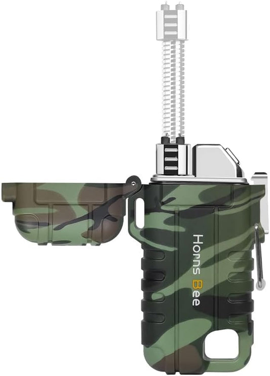 Windproof Electric Lighter - Plasma Lighters with Long Flexible Neck, Rechargeable Electric Candle Lighters, Waterproof Torch Lighter, Camping Accessories Survival Hiking Gear (Camo)