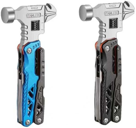 Blue,18-In-1 Multitool,Professional Stainless Steel Multitool Pliers, Alloy Steel Blades Wire Cutters,Bottle Opener,Nylon Sheath,Survival,Camping & Hunting, Father's Day, Dad, Men, Gift