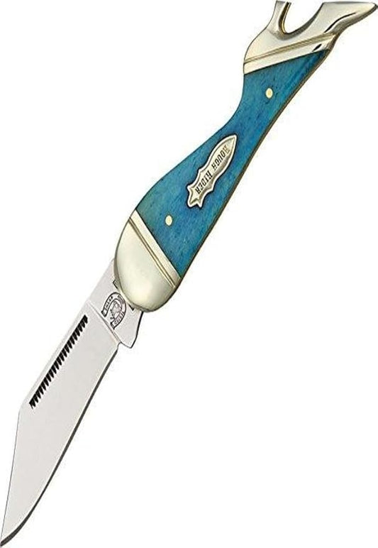 Rough Ryder Small Leg Knife Blue Bone