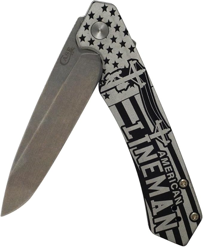 Case WR XX Every Day Carry Pocket Knife S35VN AMERICAN LINEMAN KINZUA™ EDC BLACK ANODIZED ALUMINUM 646621 KINZUA S35VN 4 3/4 inches closed