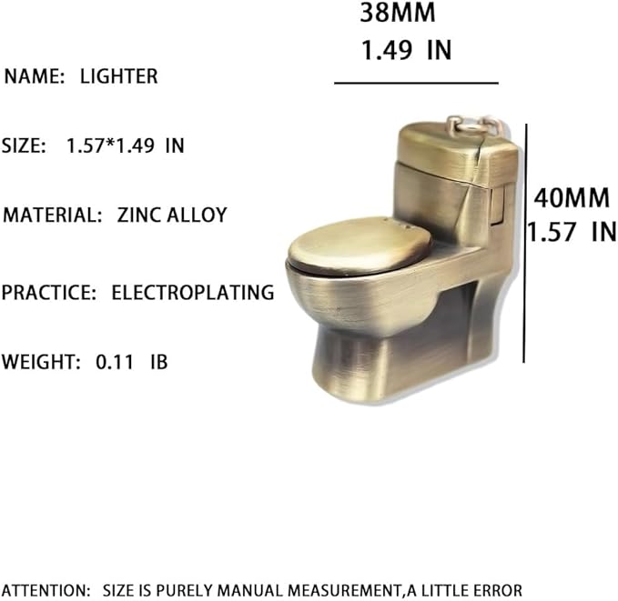 Creative Lighter, Butane Torch Lighter, Novelty Lighter, Inflatable Lighter, Adjustable Soft Flame Lighter for Camping, BBQ, Candles, Birthdays and Other Gifts (Gas Free) (Bronze)
