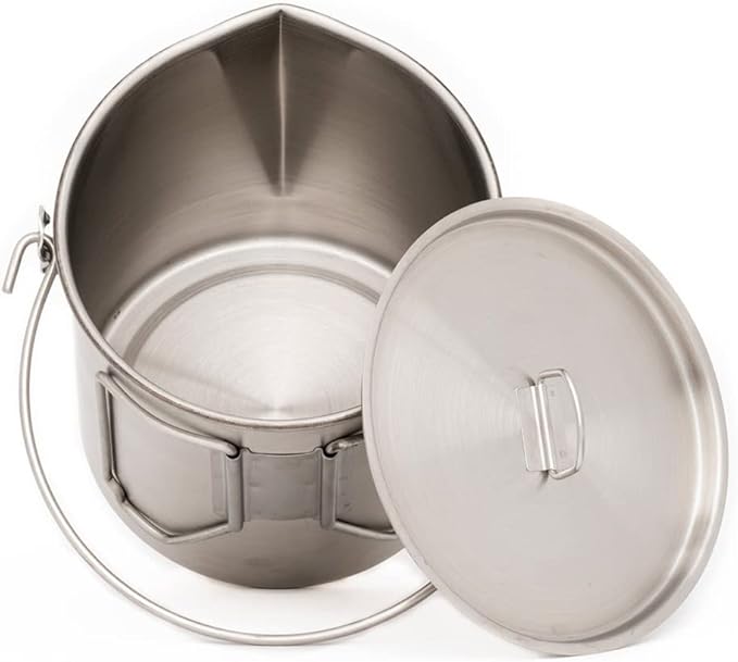 The Pathfinder School Stainless Steel Bush Pot and Lid Set