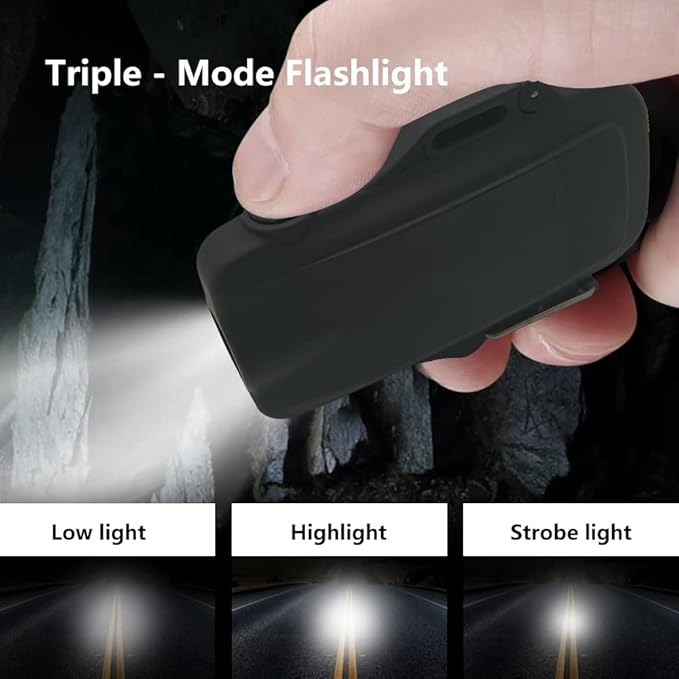 GADATOP Electric Lighter, Outdoor Waterproof Double arc Lighter Windproof Lighter, Rechargeable USB Lighter flameless Plasma Lighter with LED Torch with Lanyard, Suitable for Camping, Hiking (Black)