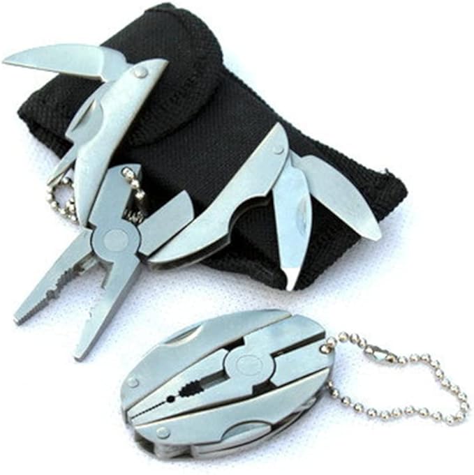 GANAZONO Fishing Tool Plier Mini Needle Nose Pliers Pocket Foldable Bottle Opener Gear Multi- Plier for Outdoor Camping Multitools