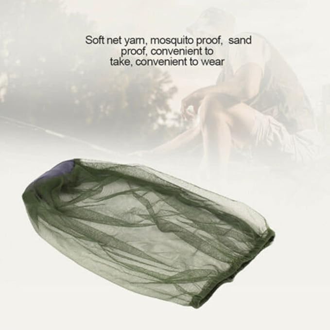 HomeSoGood 6Pcs Mosquito Hat Men Women Fishing Cap Casual Bee Net Mesh Foldable Face(One Size,Green)