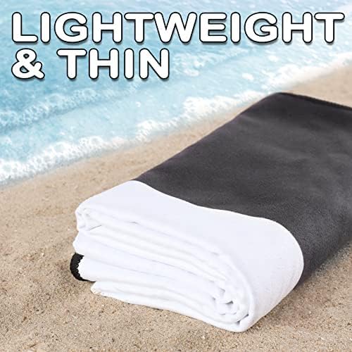 Genovega Oversized Monogrammed Microfiber Beach Towels Sandproof Compact for Men Women