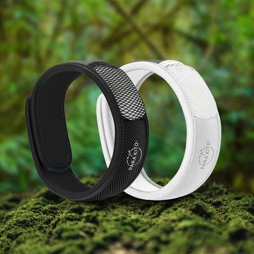 Para'Kito Mosquito Bonus Pack - 2 Mosquito Wristbands | 2 Refills (Black + White) + Insect Repellent Spray