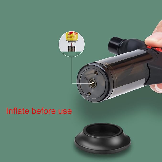 Butane Torch Lighter Set,Candle Lighter Refillable, Jet Flame,Windproof,Adjustable Flame, Safety Lock, Ideal for Culinary, Crafts, Camping,Cooking, 4 Colors Pack,(Butane Not Included)