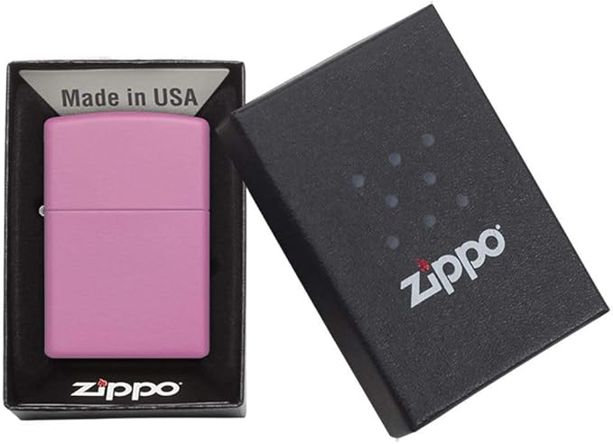 Plain Pink Matte Zippo Lighter