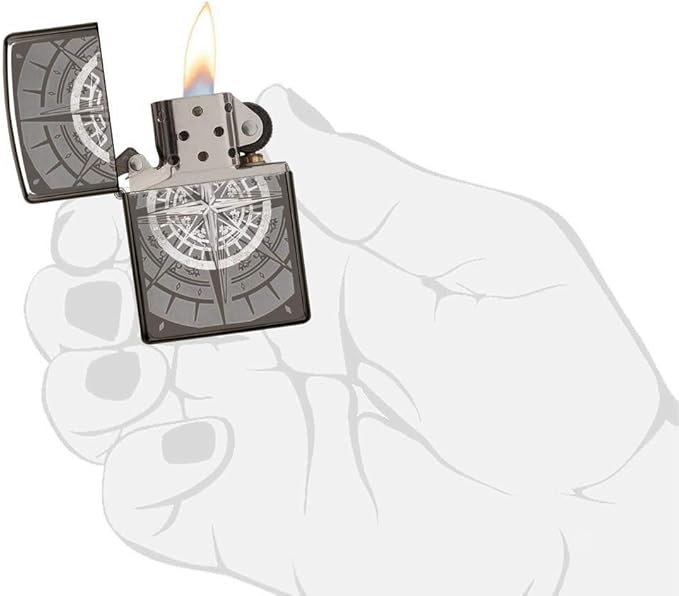 Zippo Compass Black Ice Pocket Lighter