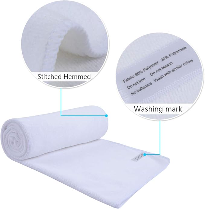 VIVOTE Microfiber Gym Towels Sports Sweat Towel Super Absorbent Ultra Soft Multi-Purpose Man Women Fitness Workout Travel Camping Hiking Yoga 16 Inch X 32 Inch