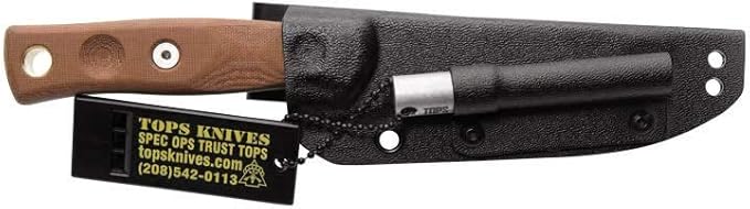 TOPS Knives Fieldcraft 3.5 MBROS-01SF Fixed Blade Knife with 90 Degree Spine and Firesteel