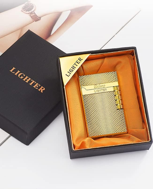 Lighters Soft Flame Lighter Traditional Flame Cigar Lighter with Adjustable Flame Dial Vertical Ignition Roller Good for Gift Outdoor Camping Hiking Fishing Grill Adventure Candle