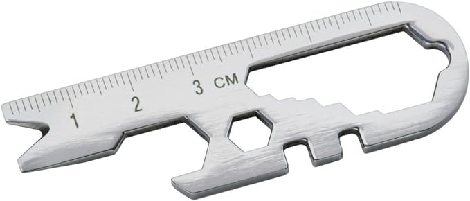 SWISS+TECH ST67129 14-in-1 Micro Wrench Multi-Tool, Stainless Steel Construction, For Keychain, Auto, Camping, Hardware (Single Pack)