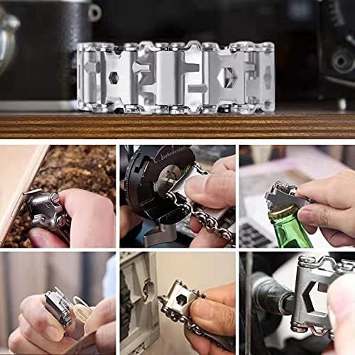 Multitool Bracelet for Men, 29 in 1 Tools Stainless Steel Multifunctional Bracelet, Travel Friendly, Multitool Survival Bracelet Suitable for Sailing Travel Camping Hiking