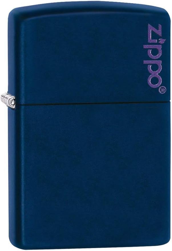 Zippo Navy Blue Matte Lighter w/ Zippo Logo - 239ZL