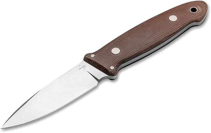 BÖKER PLUS Cub Pro Fixed Blade Knife Designed by Lucas Burnley, Leather Sheath