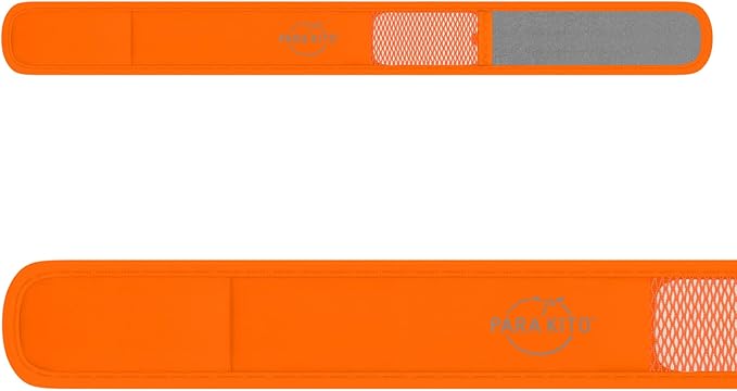 PARA'KITO Mosquito Insect & Bug Protection Wristband - Mosquito Stickers, Bug Spray Alternative Essentials for Beach, Camping, Desert Hiking, Christmas Bonfires - Natural Essential Oils (Orange)