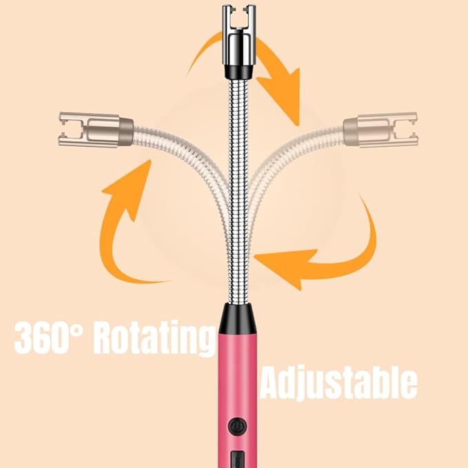 Gifts for Her,2 Pack Electric Lighters for Candle,Flameless Candle Lighter with USB Charging, Windproof,Aromatherapy,Candles,BBQ,Kitchen,Camping,Gifts for Mom, Stocking Stuffers. (Gradient Pink)
