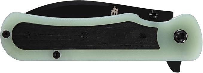 Gerber Gear Confidant Pocket Knife - 3.2" Drop Point Blade Folding Knife - EDC Gear and Equipment - Jade and Black Bamboo