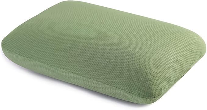 Travel Pillow Small Camping Pillow Memory Foam Bed Neck Soft Pillow Lightweight Easy to Carry Portable Cooling Home Pillow Removable Pillow Cover with Travel Storage Bag (Green)